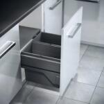 Hailo Cos de gunoi incorporabil Hailo 502.58. 336, 2 x 28 l, corp 600 mm, cos plastic, gri inchis (502.58.336) Cos de gunoi