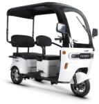 KUBA Tricicleta electrica KUBA OPTIMUS MAX cu cabina autonomie 60 km viteza maxima 25 km/h putere 1000W acumulatori 72V/20Ah nu necesita permis alb (KUBAOPTIMUSMAX-Alb) - agromoto