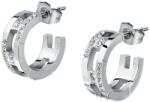 Trussardi Cercei stilați din oțel cu zirconi T-Logo TJAXC70