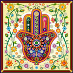 Bindu Mandala falikép - Fatima keze
