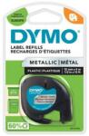 DYMO Feliratozógép szalag, műanyag, 12 mm x 4 m, DYMO "Letratag", ezüst S0721730 (S0721730)