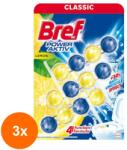 Bref Set 3 x 3 Odorizante Toaleta, Bref Aktiv Power Lemon, 50 g (ROC-3xMAG1011660TS)