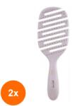 Beter Set 2 x Perie Flexibila din Nylon pentru Par, Beter, Zig-zag, Protectie Varfuri