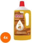 Rivex Set 4 x Solutie pentru Curatarea Parchetului Rivex, Migdale, 750 ml (ROC-4xMAG1011154TS)