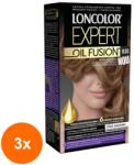 LONCOLOR Set 3 x Vopsea de Par Permanenta Loncolor Expert Oil Fusion, 8.83 Blond Irizat Auriu, 100 ml