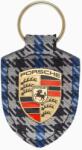 Porsche Kulcstartó, (pajzsos, Kék Pepita Színű ) (wap0503590rpep)