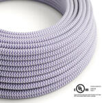  Round Electric Cable 150 ft (45, 72 m) coil RZ07 ZigZag Lilac Rayon - UL listed