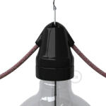 Creative-Cables Creative Cables design lámpa Vintage dupla bejáratú porcelán E27 lámpatartó készlet KPLPE272WNER fekete (KPLPE272WNER)