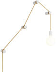 Creative-Cables Hordozható Snake lámpa fém lámpatartóval és csatlakozóval, 4 db Rolé fa lámpafejjel (FIN272VBOEUBIA50RC31-4KPASL02)