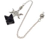 R. M. ékszer Ásványok Inga merkaba istennő Goldstone kék 2x2cm (011214)