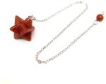 R. M. ékszer Ásványok Inga merkaba goldstone vörös 2x2cm (011146)