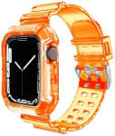 SmartWatcherz Átlátszó Szilikon Apple Watch Szíj és Tok Narancssárga, 42mm, 44mm, 45mm (95547-95588)