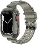 SmartWatcherz Átlátszó Szilikon Apple Watch Szíj és Tok Fekete, 42mm, 44mm, 45mm (95547-95579)