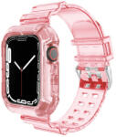 SmartWatcherz Átlátszó Szilikon Apple Watch Szíj és Tok Rózsaszín, 38mm, 40mm, 41mm (95547-95596)