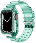 SmartWatcherz Átlátszó Szilikon Apple Watch Szíj és Tok Zöld, 38mm, 40mm, 41mm (95547-95605)