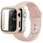 SmartWatcherz Szilikon Apple Watch Szíj és Tok (Azonos Színben) Pink Sand, M/L, 38mm (9016-12080)