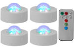 Party Pachet 4 mini astro rgb cu stroboscop si telecomanda (PARTY-4ASTRO) - artledconcept
