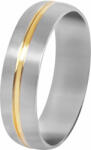 Troli Inel din oțel cu bandă aurie 62 mm