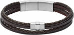 Fossil Brățară din piele pentru bărbați JF02934040
