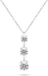 Brilio Silver Colier elegant argintiu cu pietre de zircon NCL80W