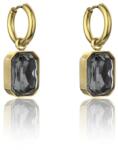 Marc Malone Cercei placați cu aur cu pietre negre Royalty Grey Earrings MCE23150G