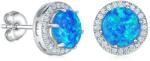Silvego Cercei din argint cu opal sintetic albastru JJJEM0016C2