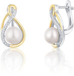 JwL Luxury Pearls Cercei eleganți bicolori cu perle reale JL0721