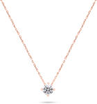 Brilio Silver Colier minimalist bronz cu zircon NCL73R