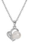 Brilio Silver Colier romantic din argint cu perlă adevărată SPD0721A (lănțișor, pandantiv)