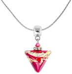 Lampglas Colier pasional Passionate Story Triangle cu aur de 24 de carate în perla Lampglas NTA6