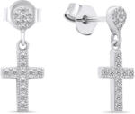 Brilio Silver Cercei moderni de argint cu pietre de zircon Cruci EA572W