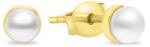 Brilio Elegáns fülbevaló sárga aranyból gyönggyel EA981YAU - vivantis