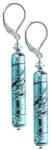 Lampglas Gyönyörű türkiz fülbevaló tiszta ezüsttel Turquoise Love Lampglas gyönggyel EPR10 - vivantis
