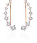 Beneto Bronz fülbevaló színtiszta kristályokkal AGU2712-RG