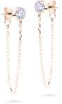 Cutie Jewellery Modern rózsaszín arany láncfülbevaló Z5025-20-10-X-4 - vivantis