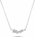 Brilio Silver Gyengéd ezüst nyaklánc virágokkal NCL02W