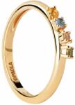 PDPAOLA Gyengéd aranyozott gyűrű cirkóniummal RAINBOW Gold AN01-C10 56 mm