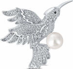 JwL Luxury Pearls Bájos kolibri bross valódi gyönggyel JL0515 - vivantis