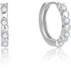 Beneto Gyengéd ezüst fülbevaló átlátszó cirkónium kövekkel AGUC2714