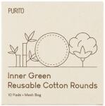 PURITO Bambusz-pamut korongok Inner Green (Reusable Cotton Rounds) 10 db