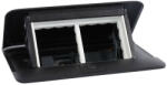 Legrand 654002 Pop-up doboz bútorlapba, üres, 4 modul, rögzítőkerettel és kábeltartó dobozzal, fekete (654002)