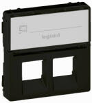 Legrand Valena Life RJ45/RJ11 csatlakozóaljzat burkolat, fekete - 756472 (756472)