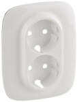 Legrand 754955 Valena Allure 2x2P+F aljzat monobloc burkolat + keret, tel, fehér (754955)