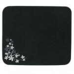 Logo Mouse pad, editie Flower, suprafata moale, negru, 24x22 cm, Logo Mouse pad