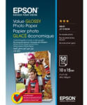 Epson Hârtie foto lucioasă Epson Value, C13S400038, hârtie foto, lucioasă, albă, 10x15cm, 183 g/m2, 50 buc, jet de cerneală