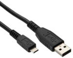  USB kábel (2.0), USB A hím - microUSB hím, 1, 8 m, fekete