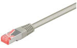  LAN kábel S/FTP patchkábel, Cat. 6, RJ45 csatlakozó - RJ45 csatlakozó, 2 m, árnyékolt, LSOH, szürke, gazdaságos