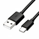 Logo USB kábel (2.0), USB A csatlakozó - USB C csatlakozó, 1m, fekete, buborékcsomagolás
