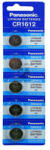Panasonic Lítium elem, gombelem, BR1225, 3V, Panasonic, buborékcsomagolás, 5 darabos csomagolásban