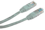  LAN hálózati kábel UTP patchkábel, Cat. 5e, RJ45 csatlakozó - RJ45 csatlakozó, 1 m, árnyékolatlan, CCA, szürke, gazdaságos, szürke